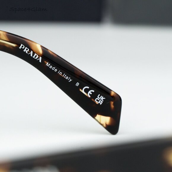 NEW Prada PR27ZS 16O50E Black Tortoise Gradient Yellow Blue Square Sunglasses - Picture 5 of 6